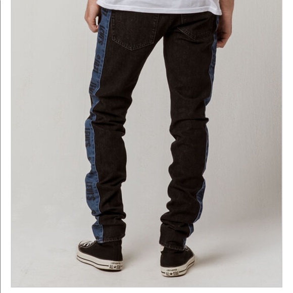 Levis Lo Ball Stacked Jeans with Side Stripe - Picture 2 of 8